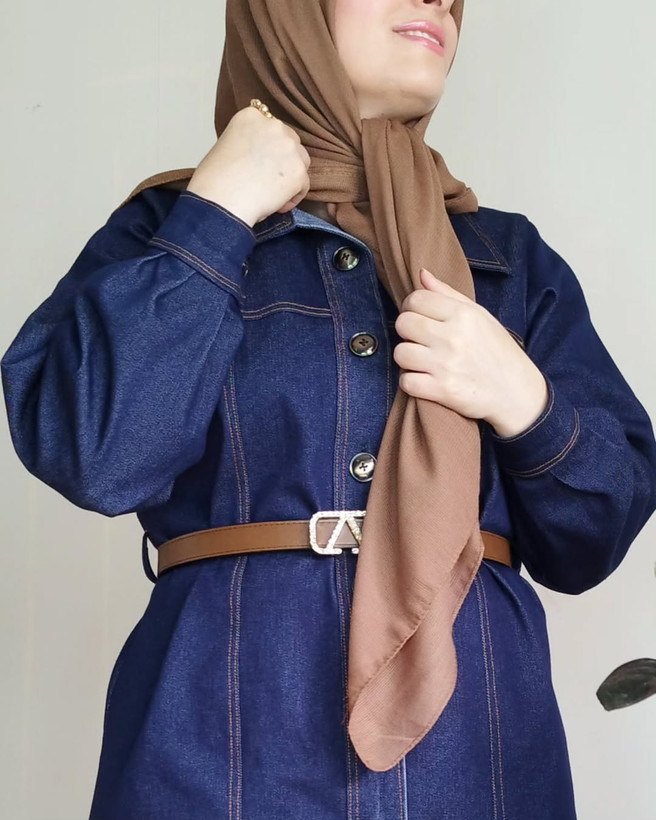 مانتو زنانه جین قد بلند زنانه