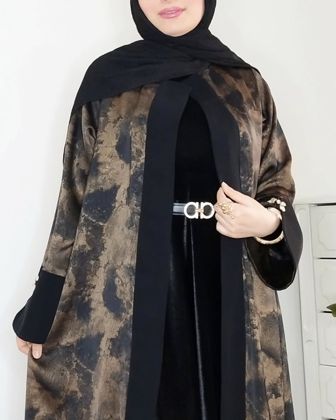 عبا زنانه مدل مریم جنس سان ژاکارد وارداتی