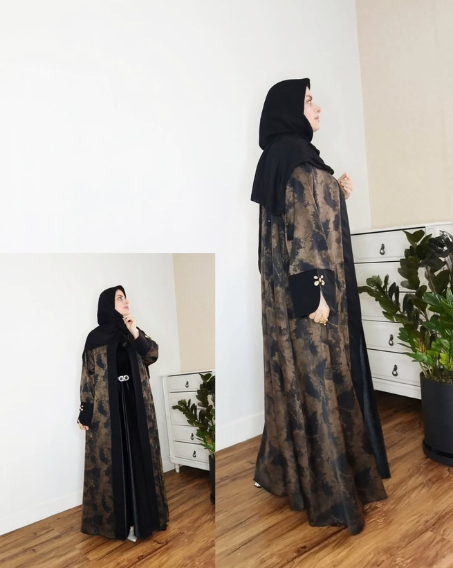 عبا زنانه مدل مریم جنس سان ژاکارد وارداتی