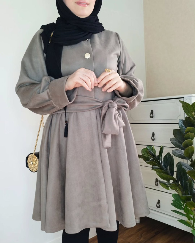 مانتو زنانه مدل عروسکی جنس سویت غواصی