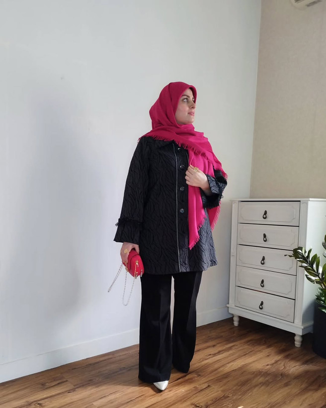 مانتو زنانه ژاکارد پنبه سایز بندی 36تا52