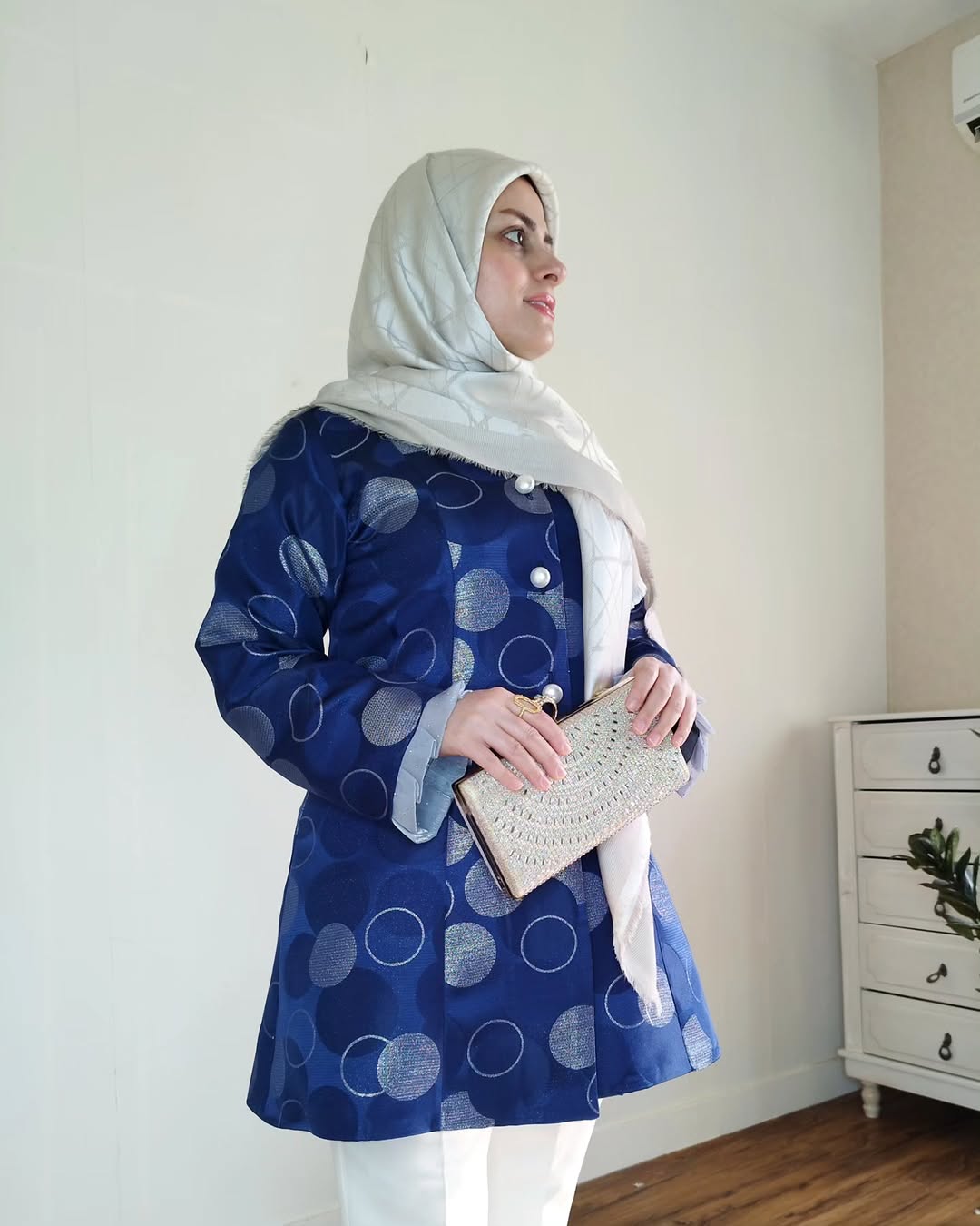 مانتو زنانه ژاکارد  طرح توپی سایز بندی 36تا52