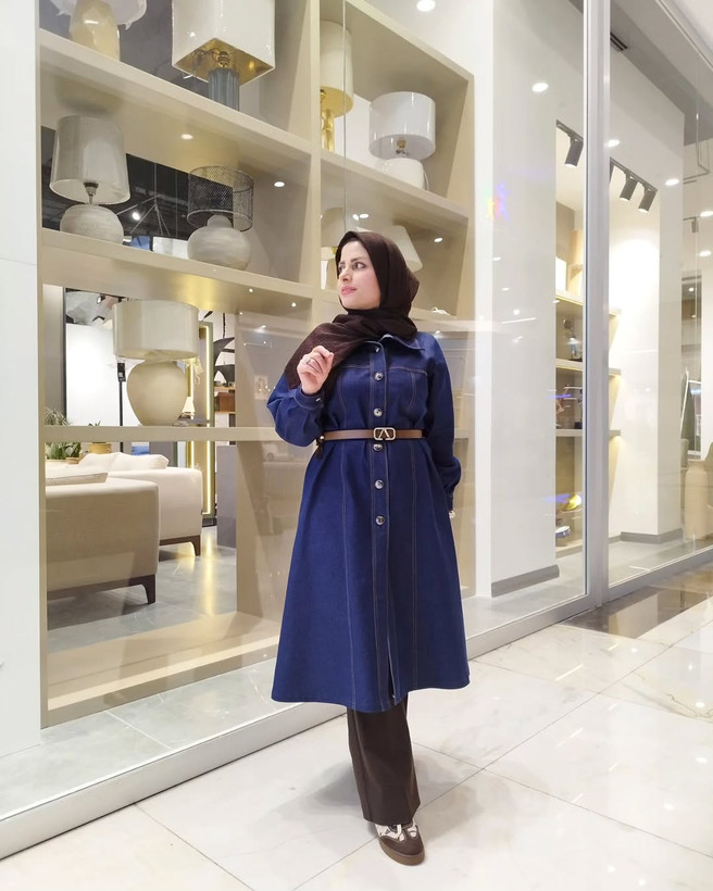 مانتو زنانه جنس لی ترک شسته شده