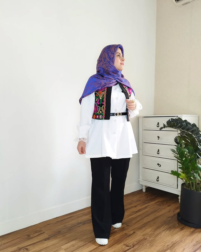 ست شومیز و جلیقه زنانه